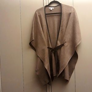 NY&C Tan/Coffee Poncho Sweater